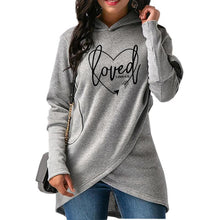 Load image into Gallery viewer, New Fashion Love Print Sweatshirts Femmes Hoodies Tops Clothings Loose Print Street Thick Sweet Pullovers And For Women