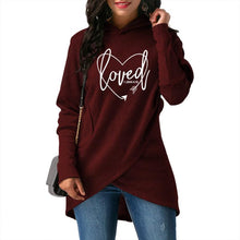 Load image into Gallery viewer, New Fashion Love Print Sweatshirts Femmes Hoodies Tops Clothings Loose Print Street Thick Sweet Pullovers And For Women