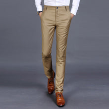 Load image into Gallery viewer, New Men&#39;s Fashion Boutique Solid Color Casual Business Suit Pants Korean-style Men&#39;s Winter and Summer Trousers Male Slacks