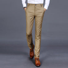 Load image into Gallery viewer, New Men&#39;s Fashion Boutique Solid Color Casual Business Suit Pants Korean-style Men&#39;s Winter and Summer Trousers Male Slacks