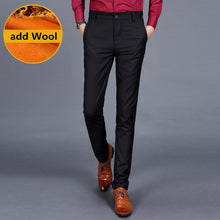 Load image into Gallery viewer, New Men&#39;s Fashion Boutique Solid Color Casual Business Suit Pants Korean-style Men&#39;s Winter and Summer Trousers Male Slacks