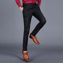 Load image into Gallery viewer, New Men&#39;s Fashion Boutique Solid Color Casual Business Suit Pants Korean-style Men&#39;s Winter and Summer Trousers Male Slacks