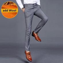Load image into Gallery viewer, New Men&#39;s Fashion Boutique Solid Color Casual Business Suit Pants Korean-style Men&#39;s Winter and Summer Trousers Male Slacks