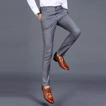 Load image into Gallery viewer, New Men&#39;s Fashion Boutique Solid Color Casual Business Suit Pants Korean-style Men&#39;s Winter and Summer Trousers Male Slacks