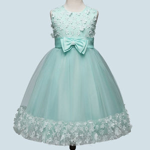 Summer Fashion Girls Sleeveless Bow Lace