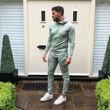Load image into Gallery viewer, Sporting suit men warm hooded tracksuit track polo men&#39;s sweat suits set letter print large size sweatsuit male 2XL