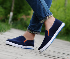 Explosion models one foot lazy leisure canvas linen shallow mouth big boy shoes