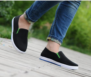 Explosion models one foot lazy leisure canvas linen shallow mouth big boy shoes