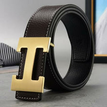 Load image into Gallery viewer, 2022 New styl Leather high quality men&#39;s H logo belt luxury brand