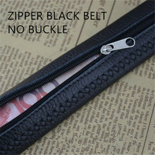 Load image into Gallery viewer, 2022  togo  leather  strip with   ratchet buckle hide money zipper