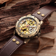 Load image into Gallery viewer, Mens Skeleton Steampunk Automatic Mechanical Watch
