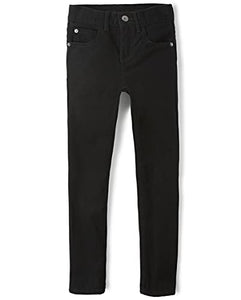 Boys Stretch Skinny Jeans, Black Wash, 10 slim