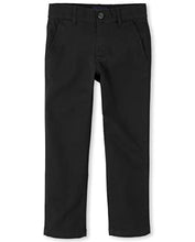 Load image into Gallery viewer, Boys Stretch Skinny Chino Pants Jeans, Black Single,