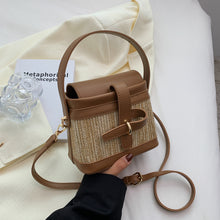 Load image into Gallery viewer, Mini Straw Bucket Bags For Women 2022 Summer Trendy Crossbody Bags Lady Travel Purses And Handbags Female Shoulder Simple Bag