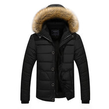Load image into Gallery viewer, Mens Thick Winter Hooded Big Size Stand Collar Jacket