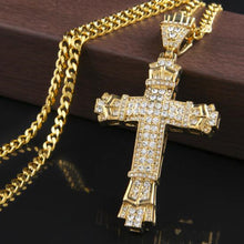 Load image into Gallery viewer, Iced Out Mens Cross Necklace