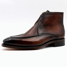 Load image into Gallery viewer, Handmade Men&#39;s Leather Boots With Cowhide Soles