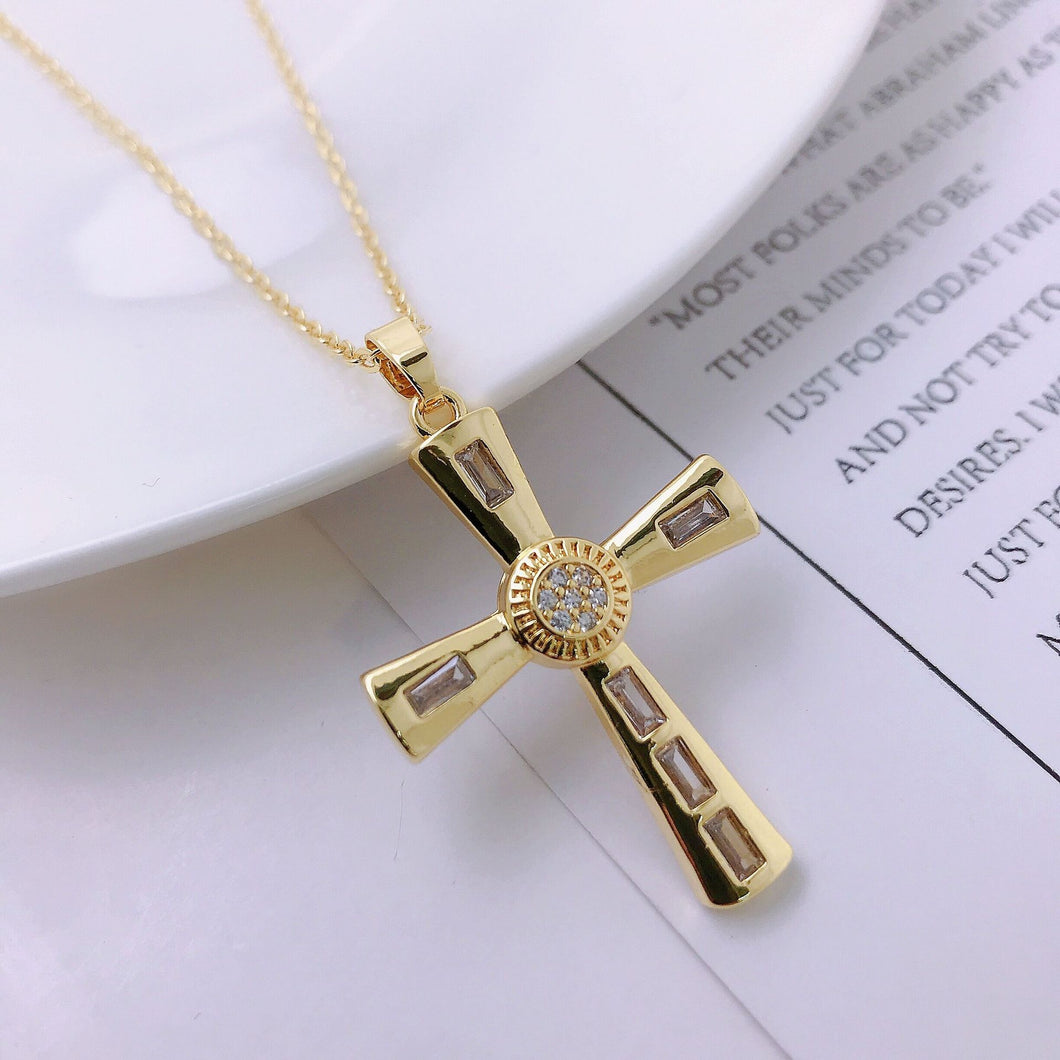 Niche Personality Hip Hop Mens Cross Necklace Pendant