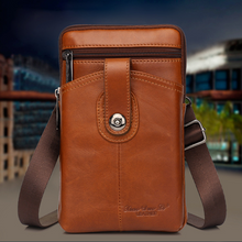 Load image into Gallery viewer, Vintage Leather Mini Messenger Phone Bag