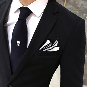 New fashion Korean style Slim Black Mens suit with pants High quality wedding suits for men dress Clothing men's