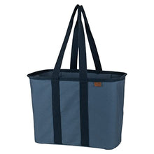 Load image into Gallery viewer, CleverMade 30L SnapBasket LUXE - Reusable Collapsible Durable Grocery Shopping Bag - Heavy Duty Large Structured Tote, Heather Grey