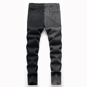 Boy's Skinny Fit Elastic Waist Ripped Distressed Stretch Fashion Washed Denim Jeans Pants,BlackL0045,10