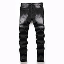 Load image into Gallery viewer, Boy&#39;s Skinny Fit Elastic Waist Ripped Distressed Stretch Fashion Washed Denim Jeans Pants,BlackL0045,10