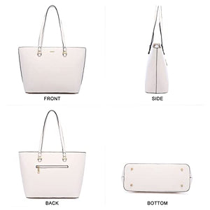 Handbags for Women Shoulder Bags Tote Satchel Hobo 3pcs Purse Set Pearlescent-Khaki
