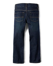 Load image into Gallery viewer, Boys&#39; Basic Bootcut Jeans, Dk Jupiter, 6 husky