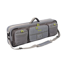 Load image into Gallery viewer, Cottonwood Fly Fishing Rod &amp; Gear Bag Case, Fits 4-Piece, 9.5-Foot Fishing Rods, Heavy-Duty Honeycomb Frame, 1674 CU in / 27 L, Gray/Lime 6379