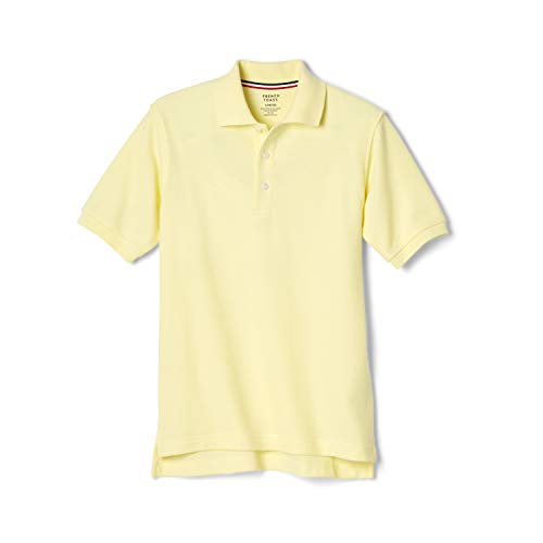 French Toast Boys Short Sleeve Pique Polo Shirt (Standard & Husky), Yellow, 10-12