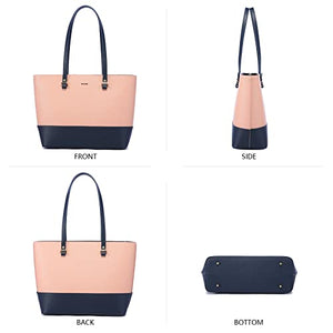 Handbags for Women Shoulder Bags Tote Satchel Hobo 3pcs Purse Set Pearlescent-Khaki