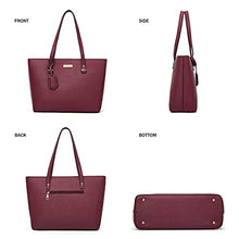 Load image into Gallery viewer, Women Fashion Handbags Tote Bag Shoulder Bag Top Handle Satchel Purse Set 4pcs (Beige)