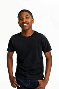 French Toast boys Short Sleeve Crewneck Tee T Shirt, Black,