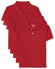 Load image into Gallery viewer, Boys Single Short Sleeve Pique Polo, Nautico, Large