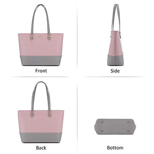 Handbags for Women Shoulder Bags Tote Satchel Hobo 3pcs Purse Set Pearlescent-Khaki