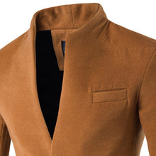 Load image into Gallery viewer, Mens Business One Button Stand Collar Slim Fit Wool Jacket