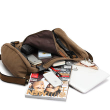 Load image into Gallery viewer, Men Canvas Backpack Huge Travel School Shoulder Computer Backpack Functional Versatile Bags Multifunctional Laptop Bag