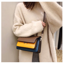 Load image into Gallery viewer, Contrast Color Leather Shoulder Bags For Women