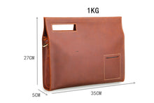 Load image into Gallery viewer, Shoulder Bag Top Layer Cowhide Crossbody Retro Briefcase