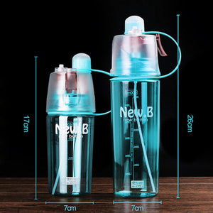 400ML::600ml Sport Water Bottle Spray Bottle Space