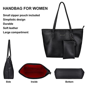 Montana West Large Leather Tote Bags for Women Top Handle Shoulder Bag Satchel Hobo Purses and Handbags (EDC Khaki)