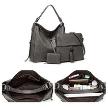 Load image into Gallery viewer, Women Fashion Handbags Tote Bag Shoulder Bag Top Handle Satchel Purse Set 4pcs (Beige)