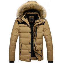 Load image into Gallery viewer, Mens Thick Winter Hooded Big Size Stand Collar Jacket