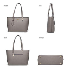Load image into Gallery viewer, Women Fashion Handbags Tote Bag Shoulder Bag Top Handle Satchel Purse Set 4pcs (Beige)