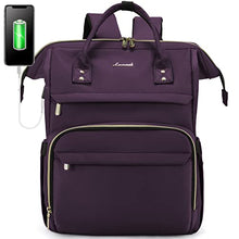 Load image into Gallery viewer, Laptop Backpack Women Teacher Backpack Nurse Bags, 15.6 Inch Womens Work Backpack Purse Waterproof Anti-theft Travel Back Pack with USB Charging Port (Grey)