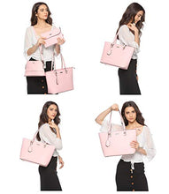 Load image into Gallery viewer, Women Fashion Handbags Tote Bag Shoulder Bag Top Handle Satchel Purse Set 4pcs (Beige)