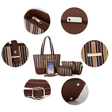 Load image into Gallery viewer, Women Fashion Handbags Tote Bag Shoulder Bag Top Handle Satchel Purse Set 4pcs (Beige)