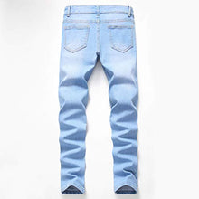 Load image into Gallery viewer, Boy&#39;s Ripped Distressed Straight Leg Contrast Color(Grey &amp; White) Casual Jeans Pants for Kids,L0111,14