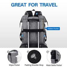 Load image into Gallery viewer, Laptop Backpack Women Teacher Backpack Nurse Bags, 15.6 Inch Womens Work Backpack Purse Waterproof Anti-theft Travel Back Pack with USB Charging Port (Grey)